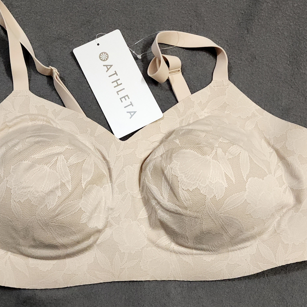 Athleta Ritual Lace Adjustable Bra - Cream - Picture 3 of 4